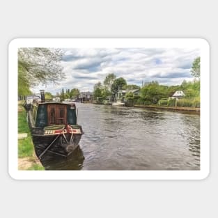 Narrowboat at Henley-on-Thames Sticker